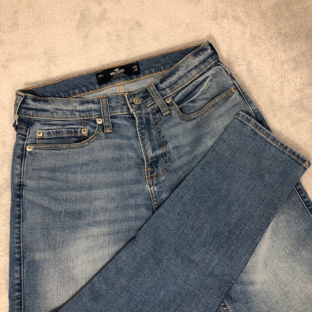 Hollister Athletic Skinny Jeans Men's 29x30 Blue Advanced Stretch Denim (29x28)